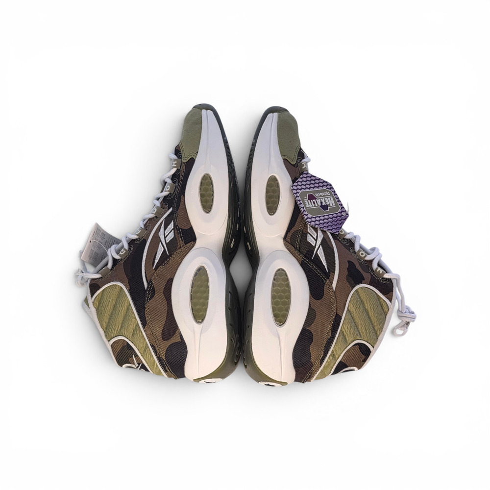 NWT - Reebok x Bape x Mita Question Mid 1st Camo Green White BD4232 Mens Size 11 - Picture 5 of 10